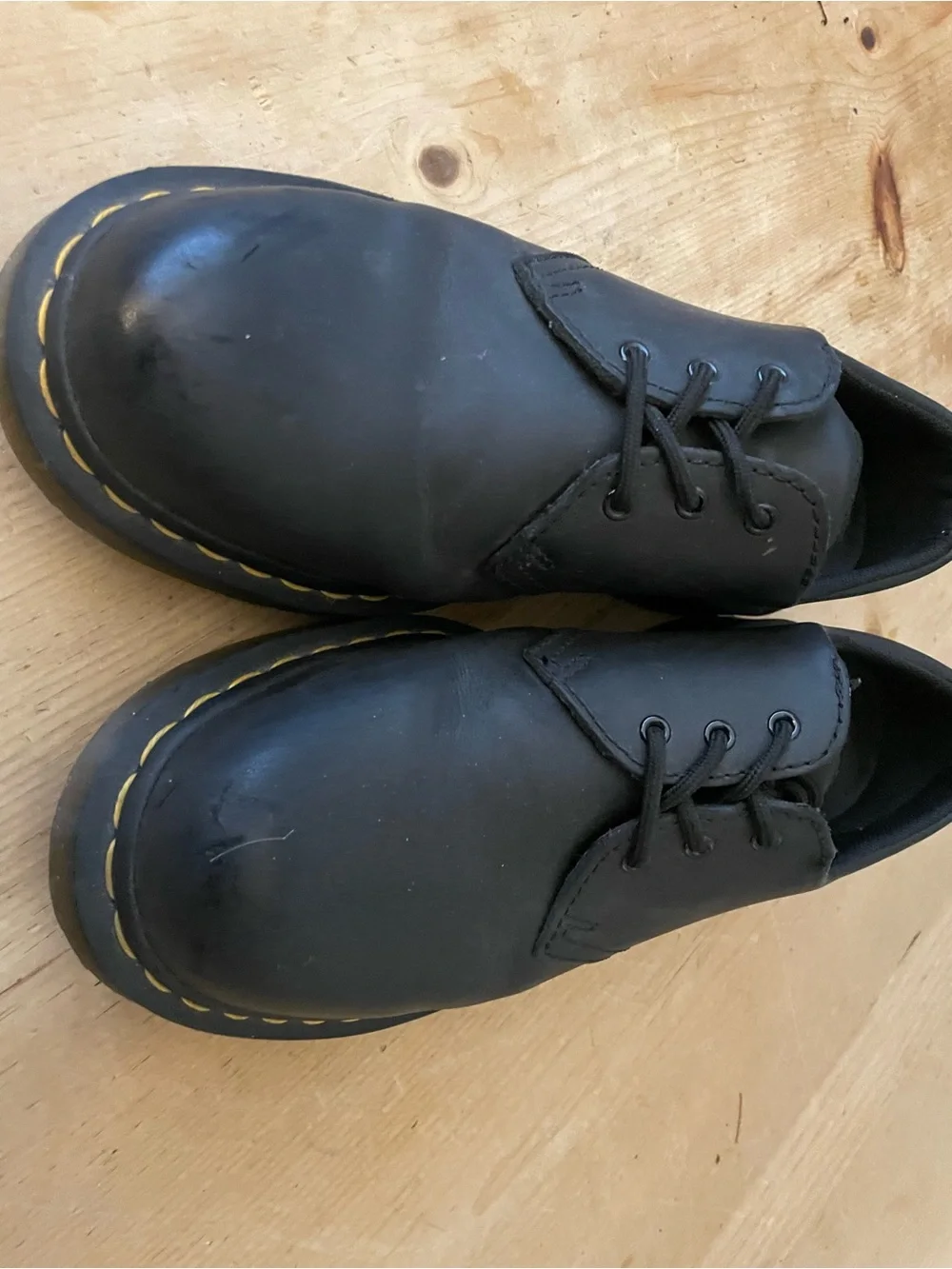 Black Leather doc martens Lace-Up Men’s Shoes